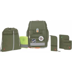 LÄSSIG Schulranzen-Set 7-tlg. Boxy Unique Olive