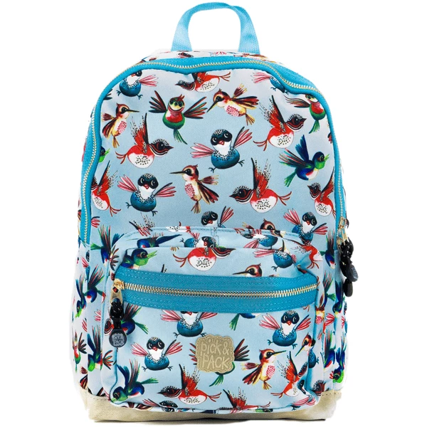 Pick & Pack Rucksack Birds M Blau