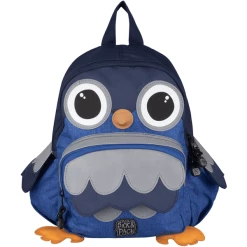 Pick & Pack Rucksack Owl Shape Blue Melange