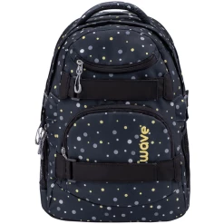 WAVE Rucksack Infinity Black And Yellow Dots