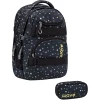 WAVE Rucksack Infinity Set 2-teilig Black And Yellow Dots