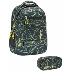 WAVE Rucksack Infinity Set 2-teilig Stripes Green