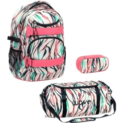 WAVE Rucksack Infinity Set 3-teilig Feathers