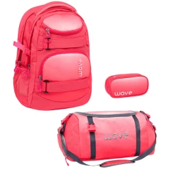 WAVE Rucksack Infinity Set 3-teilig Ombre Coral Paradise