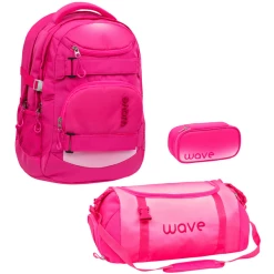 WAVE Rucksack Infinity Set 3-teilig Ombre Light Pink