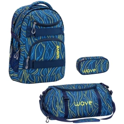 WAVE Rucksack Infinity Set 3-teilig Yellow Lines